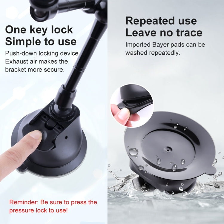 Single Suction Cup Connecting Rod Arm Phone Clamp Mount, Single Suction Cup Connecting Rod